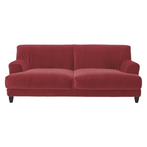 Askem Red velvet 3 seater sofa