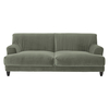 Askem Sage Green Velvet 3 Seater Sofa