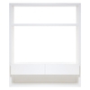 Aspen White High Gloss Large Open Shelving With 2 Cupboards