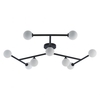Astrid Black and white large metal and glass ceiling light