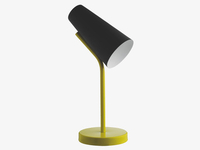 Black and yellow metal desk lamp