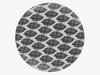 Black leaf patterned side plate D21cm