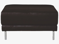 Black leather footstool