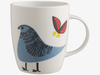 Blue bird porcelain mug