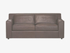 Brown leather 2 seater sofa bed