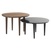 Bruni Walnut and black nested coffee tables