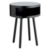 Bumble Black Side Table With Storage Shelf