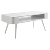 Bumble White Coffee Table With Storage Shelf
