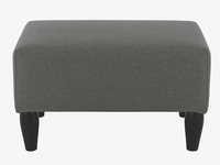 Charcoal fabric footstool