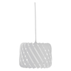 Clyde Small Fabric Ribbon Lamp Shade White