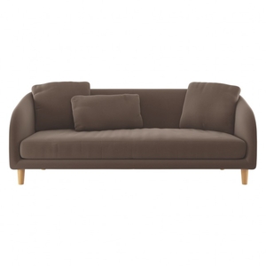 Colby Taupe velvet 3 seater sofa