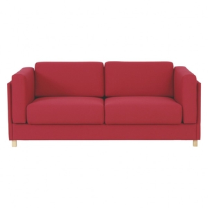 Colombo Red fabric 3 seater sofa bed
