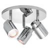 Como Chrome Metal Triple Bathroom Spotlight Plate Ip44