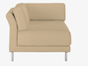 Cream leather corner unit
