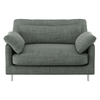 Cuscino Grey Italian Woven Fabric Compact Sofa