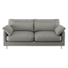 Cuscino Light Grey Textured Fabric 2 Seater Sofa