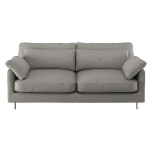 Cuscino Light Grey Textured Fabric 2 Seater Sofa