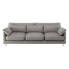 Cuscino Light Grey Textured Fabric 3 Seater Sofa