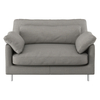 Cuscino Light Grey Textured Fabric Compact Sofa
