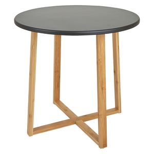 Drew Bamboo And Black Lacquer Large Side Table