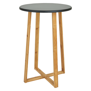 Drew Bamboo And Black Lacquer Tall Side Table