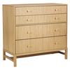 Drio Oak Wide 4 Drawer Chest With Brass Knobs