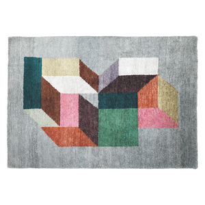 Duplo Large Grey And Multi-Coloured Rug 170 X 240Cm
