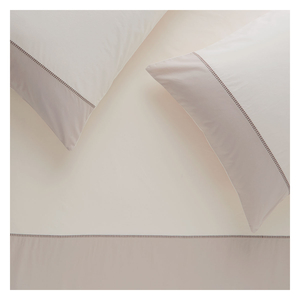 Enid Neutral Stonewashed Double Duvet Cover Set With Embroidery Detail