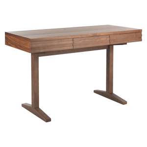 Enzo 3 Drawer Walnut-Stained Desk