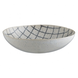 Etcha Black pattern pasta bowl D22cm