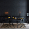 Etta Dining Set With Black Stained Oak Extending Table And 4 Chairs