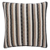 Eugene Black And White Woven Striped Cushion 60 X 60Cm