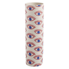 Eyes Chalky Blue And Pink Patterned Slim Ceramic Cylinder Vase