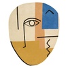 Face Multi-Coloured Large Wool Rug 170 X 240Cm