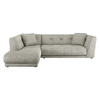 Forde Black And White Textured Fabric Left Hand Chaise Group