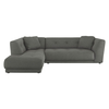 Forde Charcoal Grey Fabric Left Hand Chaise Group