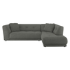 Forde Charcoal Grey Fabric Right Hand Chaise Group