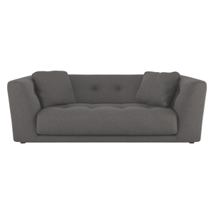 Forde Charcoal Grey Herringbone Wool Mix 4 Seat Sofa