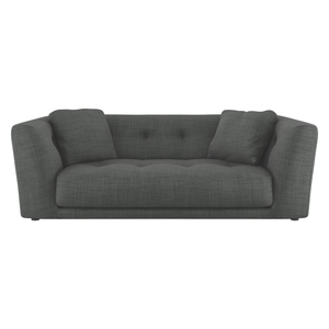 Forde Charcoal Grey Italian Woven Fabric 4 Seat Sofa