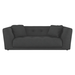Forde Charcoal Grey Textured Fabric 4 Seat Sofa