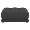 Forde Charcoal Grey Textured Fabric Large Footstool