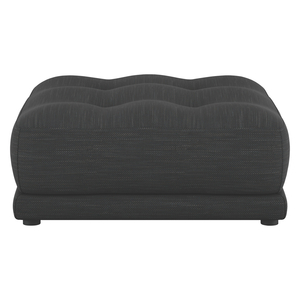 Forde Charcoal Grey Textured Fabric Large Footstool