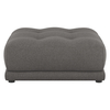 Forde Charcoal Grey Tweed Wool Mix Large Footstool