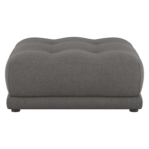 Forde Charcoal Grey Tweed Wool Mix Large Footstool