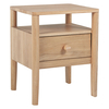 Franklin Oak 1 Drawer Bedside Table With Shelf