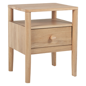 Franklin Oak 1 Drawer Bedside Table With Shelf
