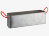 Galvanised metal window box planter W18 x L48cm