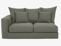 Grey 2 seater left-arm sofa