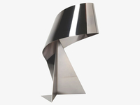 Gunmetal large table lamp