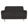 Habitat Abel Black Wool Mix 2 Seater Sofa